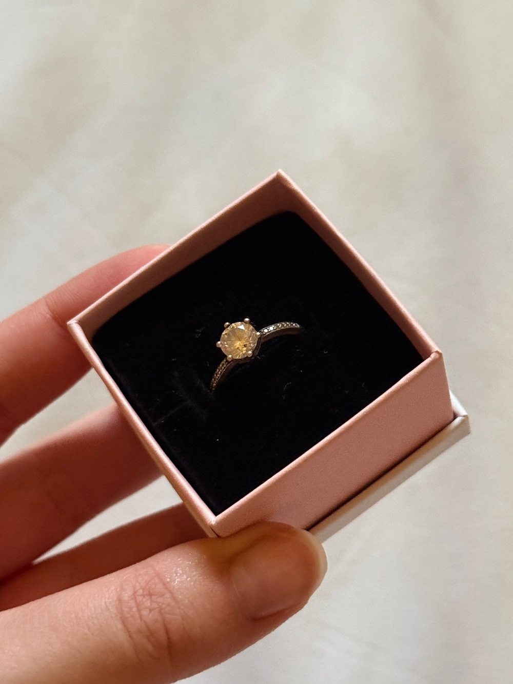 Pandora Silver Crown solitaire ring